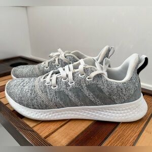 adidas Gray and White Athletic Shoes